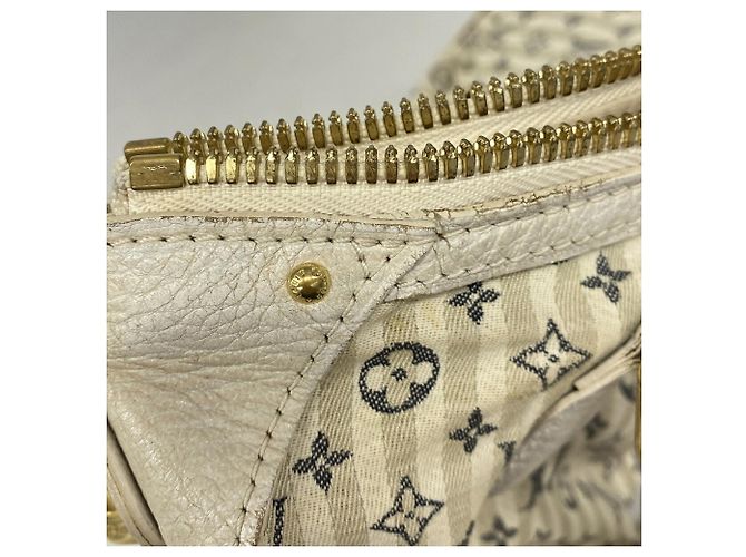 Borsa Louis Vuitton Monogram Mini Lin Marina PM Bianco - vista 8