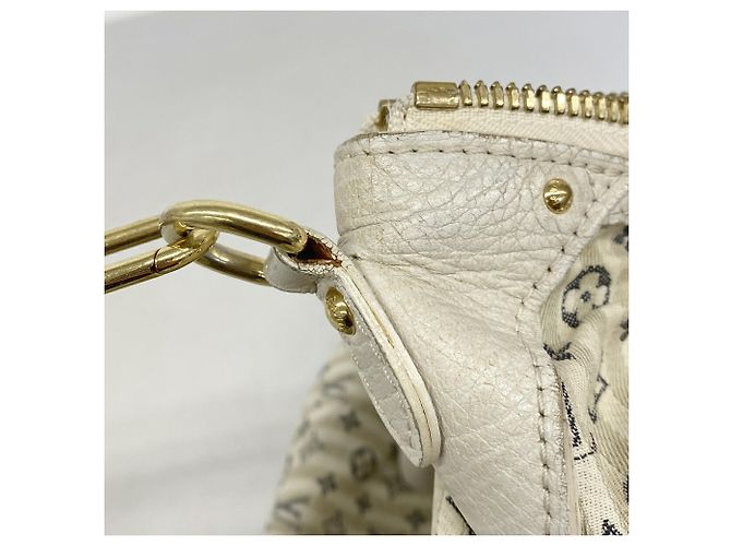 Borsa Louis Vuitton Monogram Mini Lin Marina PM Bianco - vista 9