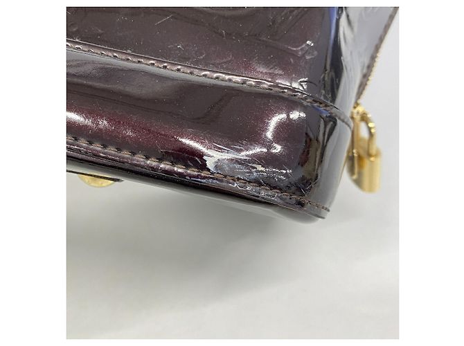 Borsa Louis Vuitton Alma GM Vernis Bordò - vista 8