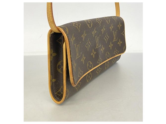 Borsa a tracolla Louis Vuitton Monogram Pochette Twin GM Marrone - vista 2