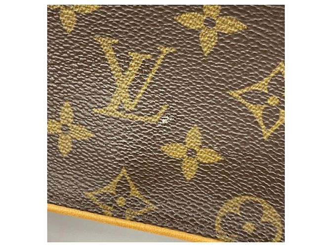 Borsa a tracolla Louis Vuitton Monogram Pochette Twin GM Marrone - vista 8
