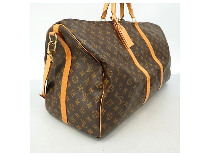 Louis Vuitton Boston Monogram Keepall Bandoulière 60 Marrone - vista 2