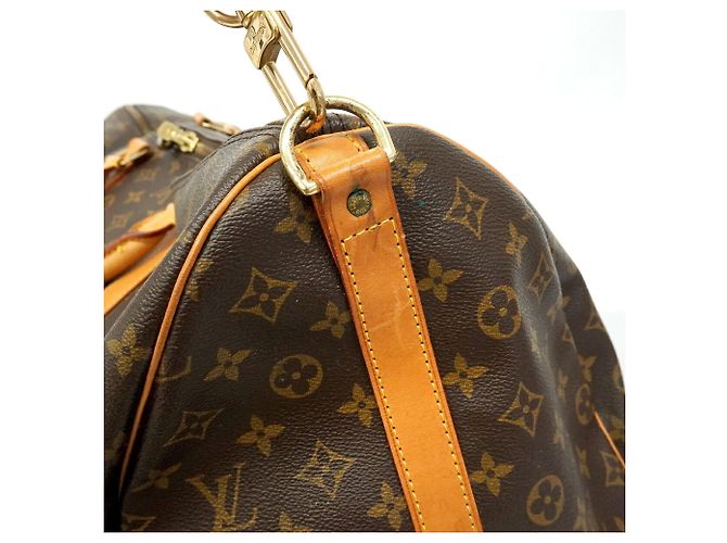 Louis Vuitton Boston Monogram Keepall Bandoulière 60 Marrone - vista 7