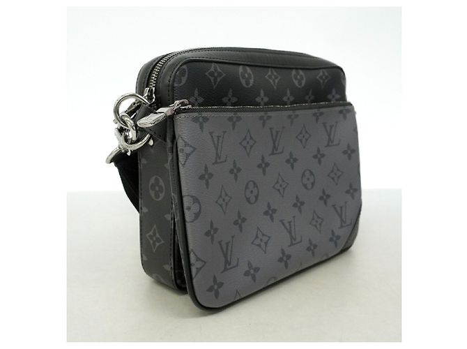 Borsa a tracolla Louis Vuitton Monogram Eclipse Reverse Trio Marrone Nero - vista 2
