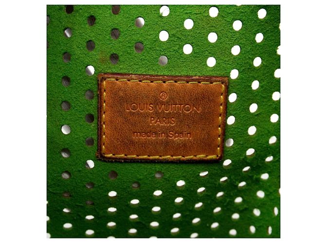 Borsa a tracolla Louis Vuitton Monogram Perfo Musette Verde chiaro - vista 5