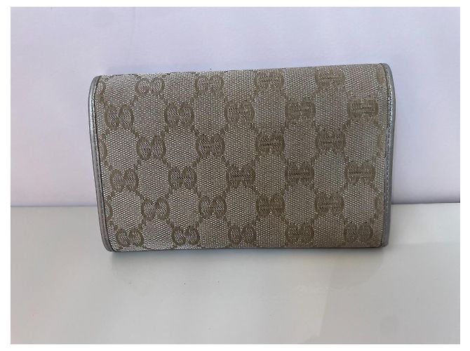 Cartera Gucci GG Supreme Canvas Plata - vista 2