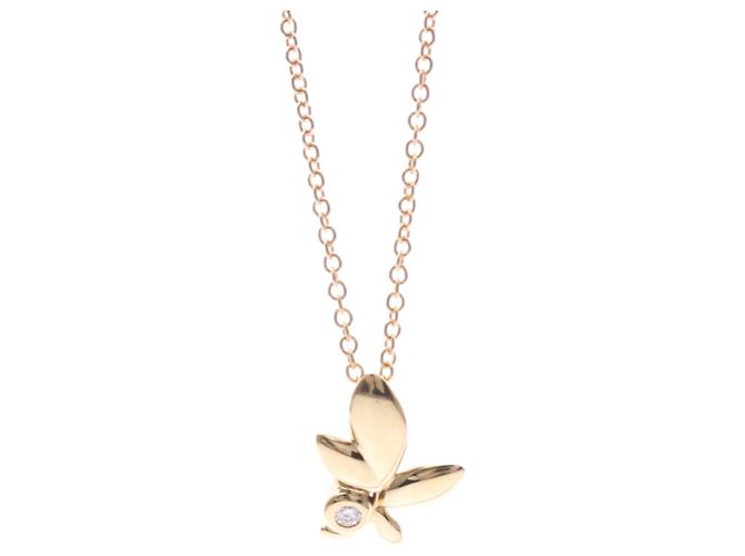 Tiffany & Co. Pendentif Paloma Picasso Olive Leaf en or rose 18K avec diamant Mini Doré - vue 2