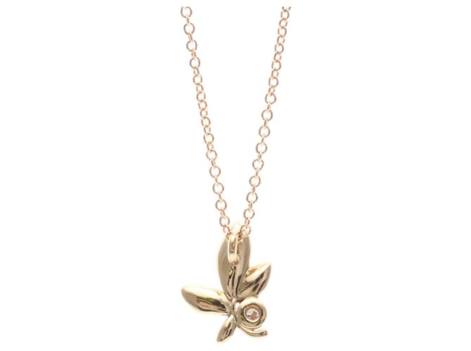 Tiffany & Co. Pendentif Paloma Picasso Olive Leaf en or rose 18K avec diamant Mini Doré - vue 3