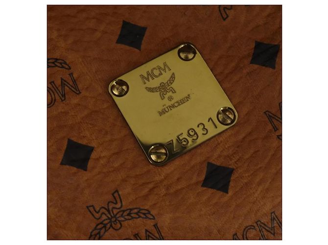 MCM Vicetos Porte-documents en cuir marron - vue 4