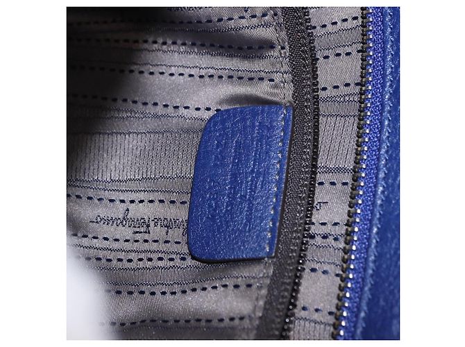 Salvatore Ferragamo Sofia Satchel Leather Medium Blu - vista 6