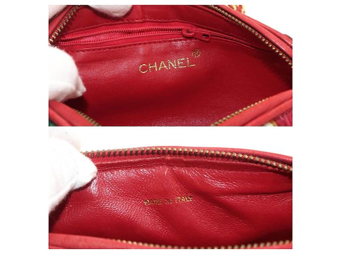 Borsa a tracolla Chanel Matelassé Rosso Multicolore - vista 7