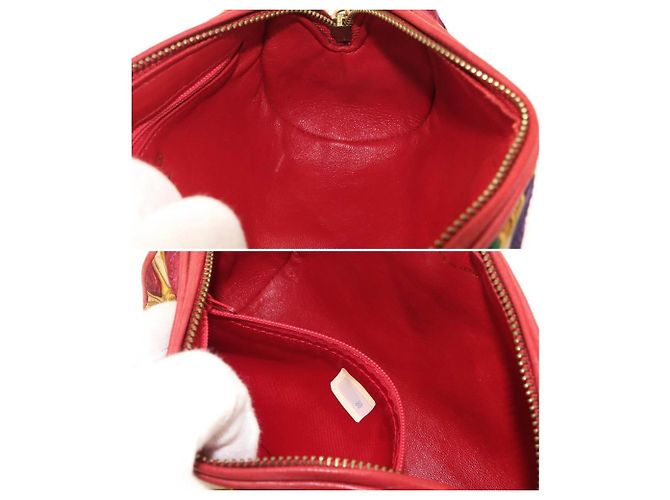 Borsa a tracolla Chanel Matelassé Rosso Multicolore - vista 8