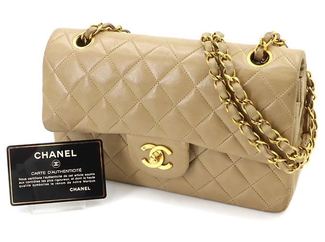 Borsa a tracolla Chanel Matelasse 23 con catena Beige - vista 2