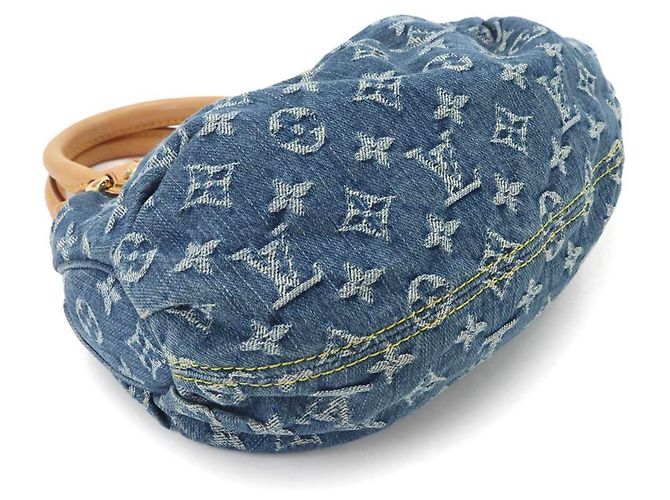 Borsa a mano Louis Vuitton Monogram Denim Pleaty Blu - vista 5