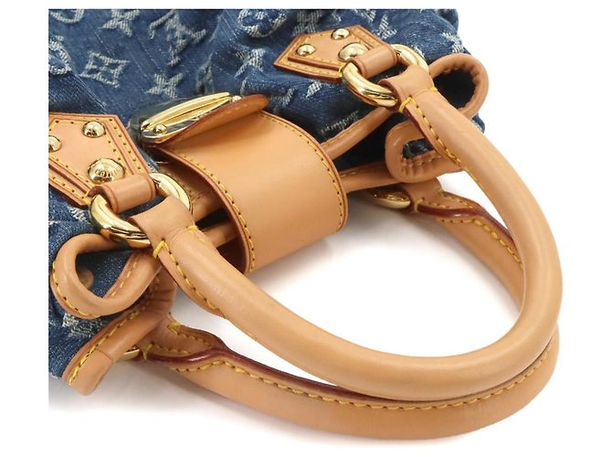 Borsa a mano Louis Vuitton Monogram Denim Pleaty Blu - vista 6