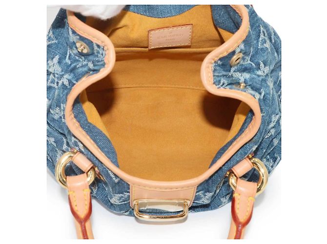 Borsa a mano Louis Vuitton Monogram Denim Pleaty Blu - vista 7
