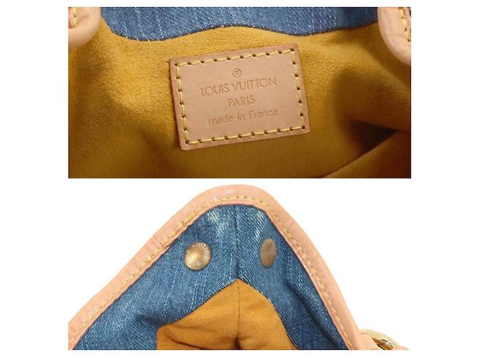 Borsa a mano Louis Vuitton Monogram Denim Pleaty Blu - vista 8