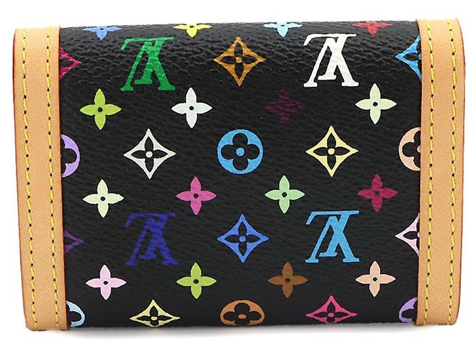 Louis Vuitton Monogram Multicolor Münzbeutel Schwarz - Ansicht 3