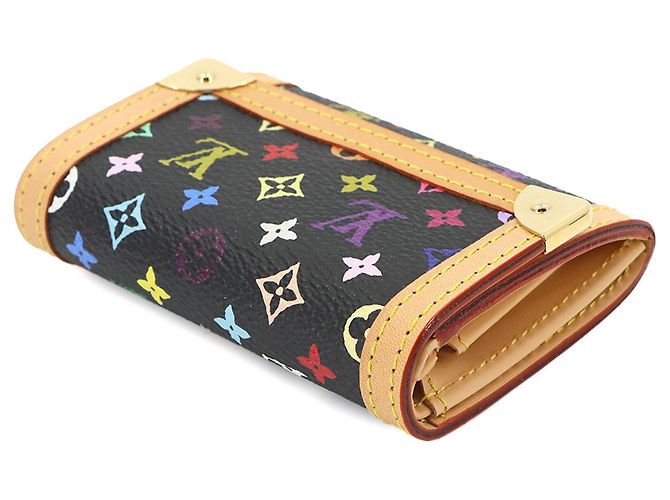 Louis Vuitton Monogram Multicolor Münzbeutel Schwarz - Ansicht 5