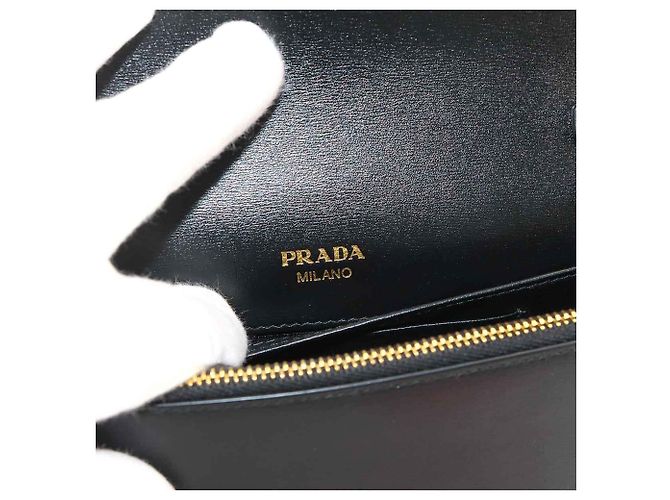 Bolso de hombro con cadena Prada Negro - vista 8