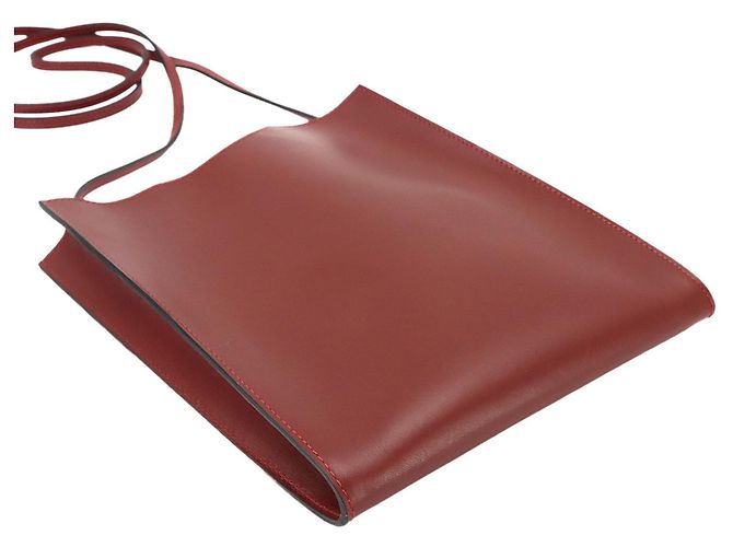 Hermès Sac à main épaule Hermes Onimaitou Pochette Rouge - vue 5