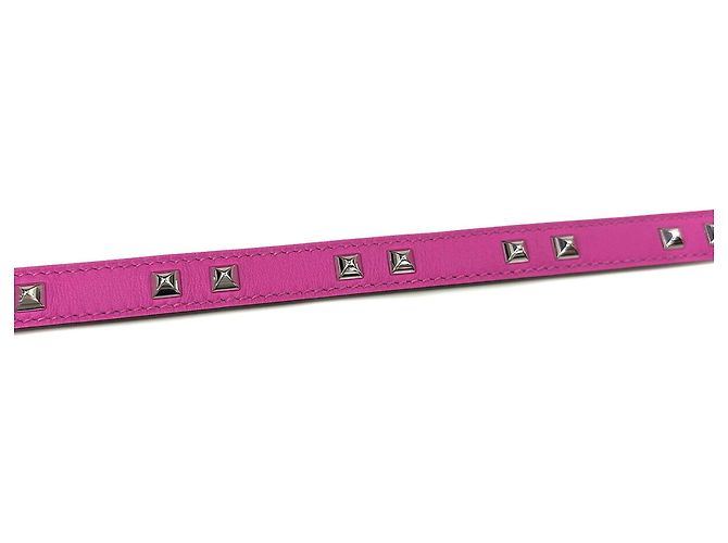 Hermès Hermes Bandouliere Mini Dog Carre Shoulder Strap Pink - view 3