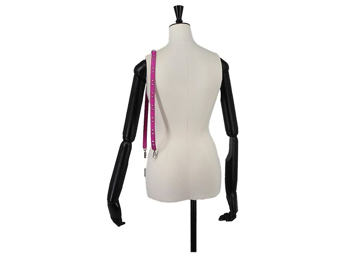 Hermès Hermes Bandouliere Mini Dog Carre Shoulder Strap Pink - view 6