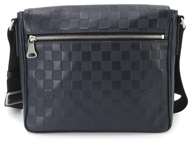Borsa a tracolla Louis Vuitton District PM Damier Infini Blu navy - vista 2