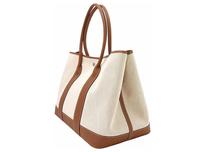 Hermès Borsa a mano Hermes Neo Garden 41 Voyage Tote D'oro Crudo - vista 3