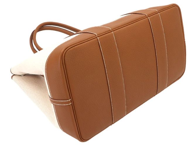 Hermès Borsa a mano Hermes Neo Garden 41 Voyage Tote D'oro Crudo - vista 4