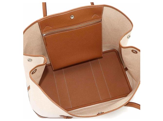 Hermès Borsa a mano Hermes Neo Garden 41 Voyage Tote D'oro Crudo - vista 6