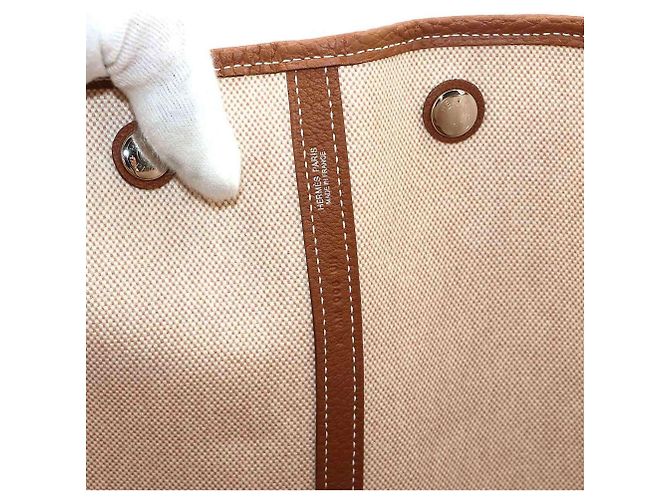 Hermès Borsa a mano Hermes Neo Garden 41 Voyage Tote D'oro Crudo - vista 7