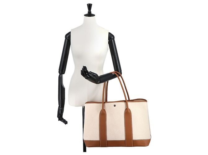 Hermès Borsa a mano Hermes Neo Garden 41 Voyage Tote D'oro Crudo - vista 9