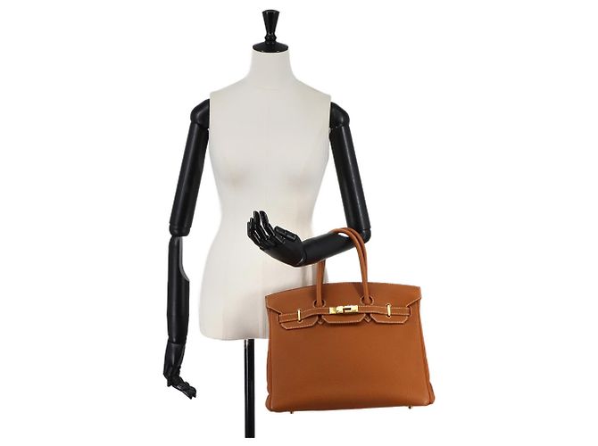 Hermès Borsa Hermes Birkin 35 Togo Gold D'oro - vista 10