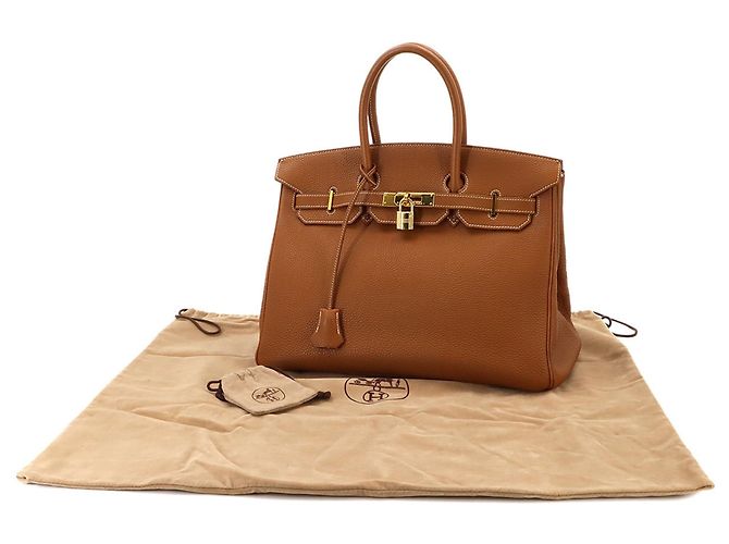 Hermès Borsa Hermes Birkin 35 Togo Gold D'oro - vista 2