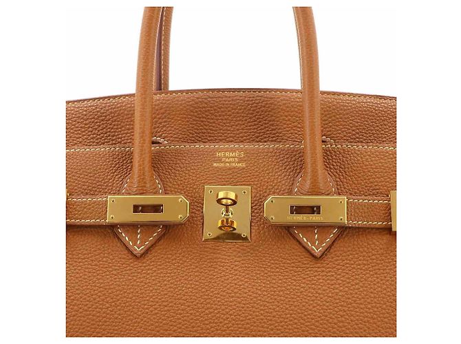 Hermès Borsa Hermes Birkin 35 Togo Gold D'oro - vista 8