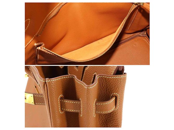 Hermès Borsa Hermes Birkin 35 Togo Gold D'oro - vista 9
