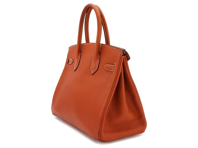Hermès Borsa Hermes Birkin 30 in Brique Marrone - vista 3