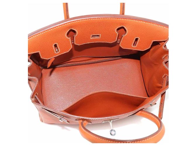 Hermès Borsa Hermes Birkin 30 in Brique Marrone - vista 6