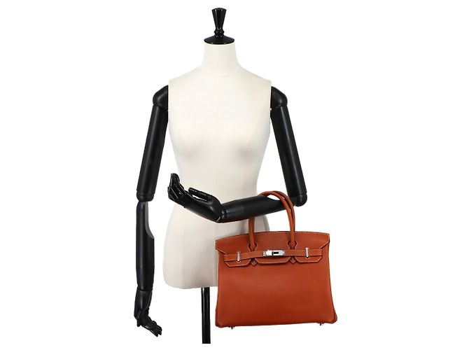 Hermès Borsa Hermes Birkin 30 in Brique Marrone - vista 9
