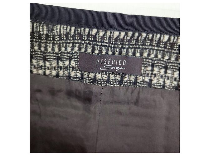 Peserico Falda Midi Estampada de Lana Castaño - vista 6