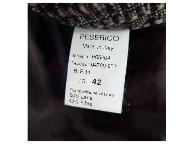 Peserico Falda Midi Estampada de Lana Castaño - vista 8