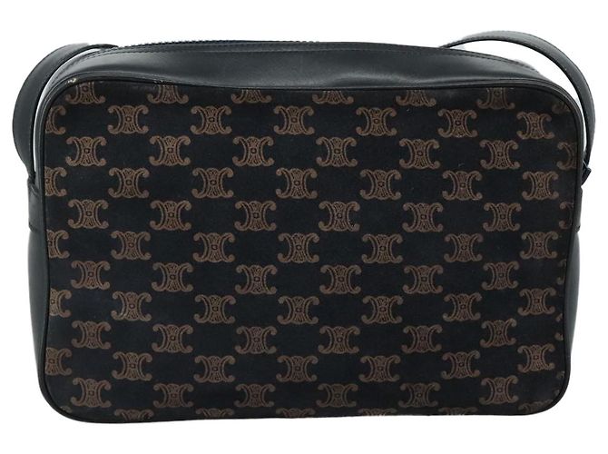 Céline Celine Flap Shoulder Canvas Blu navy - vista 2