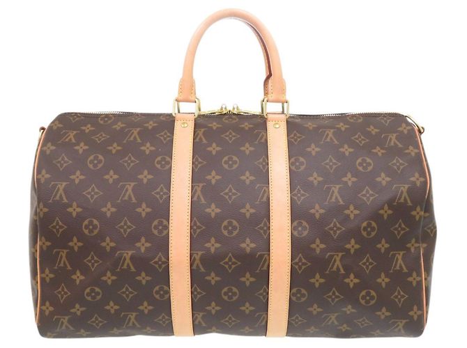 Louis Vuitton New Keepall Bandoulière 45 Monogram Boston Bag Marrone Monogramma - vista 2