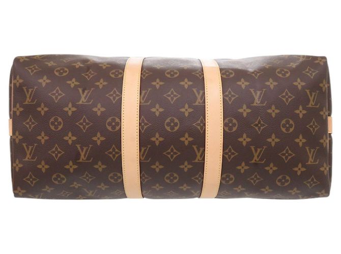 Louis Vuitton New Keepall Bandoulière 45 Monogram Boston Bag Marrone Monogramma - vista 3