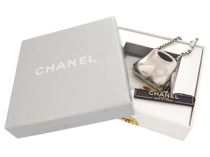 Portachiavi Chanel Argento Motivo Borsa - vista 2