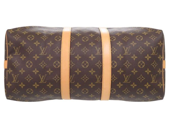 Borsa Louis Vuitton Keepall Bandoulière 45 Monogram Marrone Monogramma - vista 3