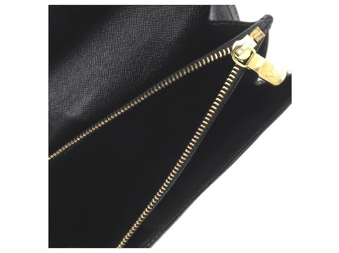 Louis Vuitton Epi Leather Long Wallet Black - view 6