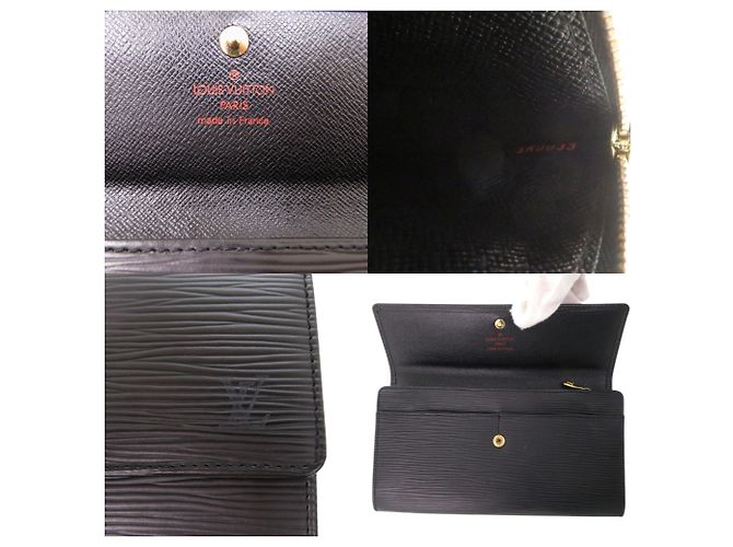 Louis Vuitton Epi Leather Long Wallet Black - view 7