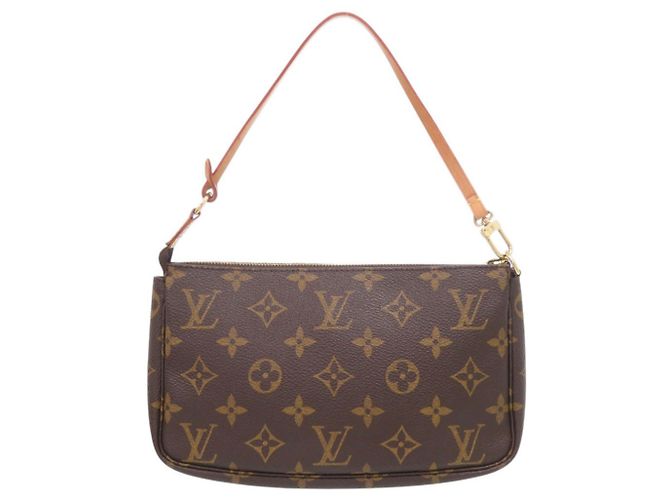 Borsa Louis Vuitton Pochette Accessoires Marrone Monogramma - vista 2